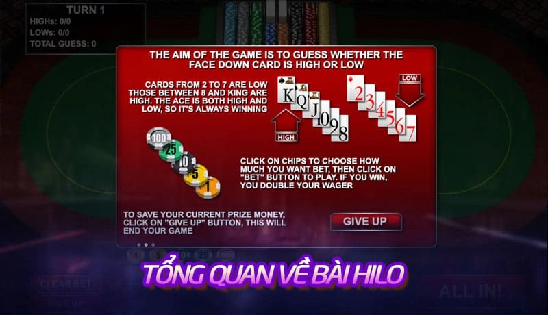 Giới thiệu sơ lược về game bài Hilo trực tuyến