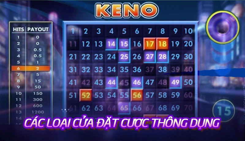 Các hình thức đặt cược Keno thông dụng tại 79Club